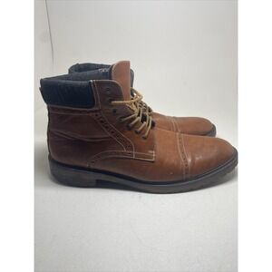 David Stone Boots Brown Faux Leather Size 13 M Men's‎ 032946